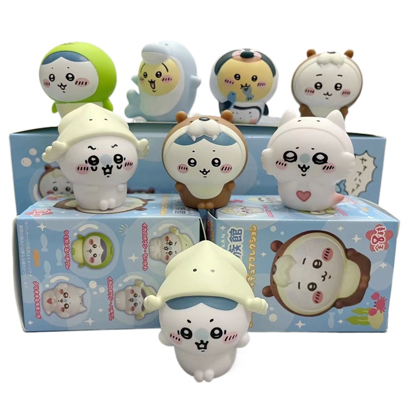 Marine Aquarium Kit - 8pcs/Box Figurin Akuarium Chiikawa Kawaii Blind