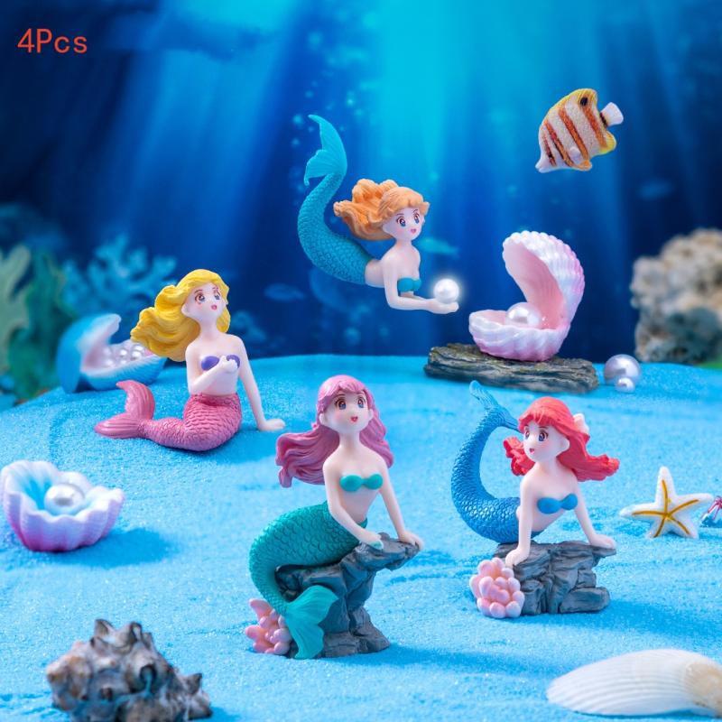 Aquarium Innovative Marine - 4 Buah Patung Miniatur Hiasan Putri